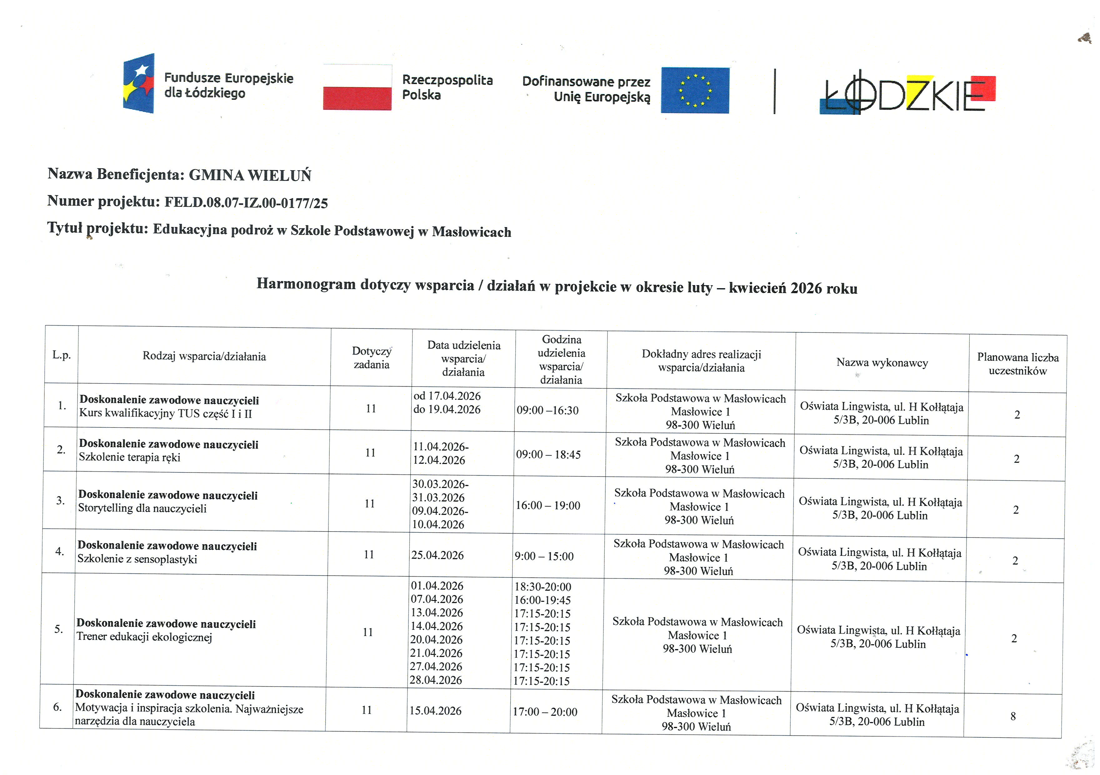 Zdjęcie Harmonogram luty - kwiecień 2026.JPG